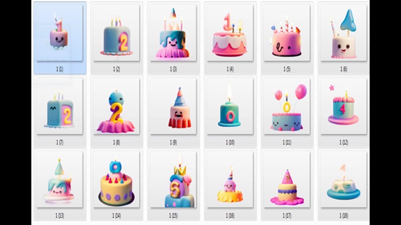 Graphic of Birthday Cakes Sublimation-3 | PNG Images For Editing | Ai Bundle