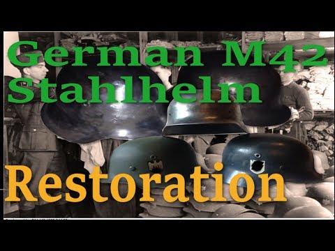 WWII German M42 Stahlhelm(x2) Restoration