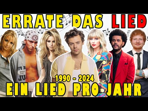 Errate das Lied 🎶 Ein Lied pro Jahr 1990 - 2024 Lieder Die Jeder Sofort Erkennt | Musik Quiz