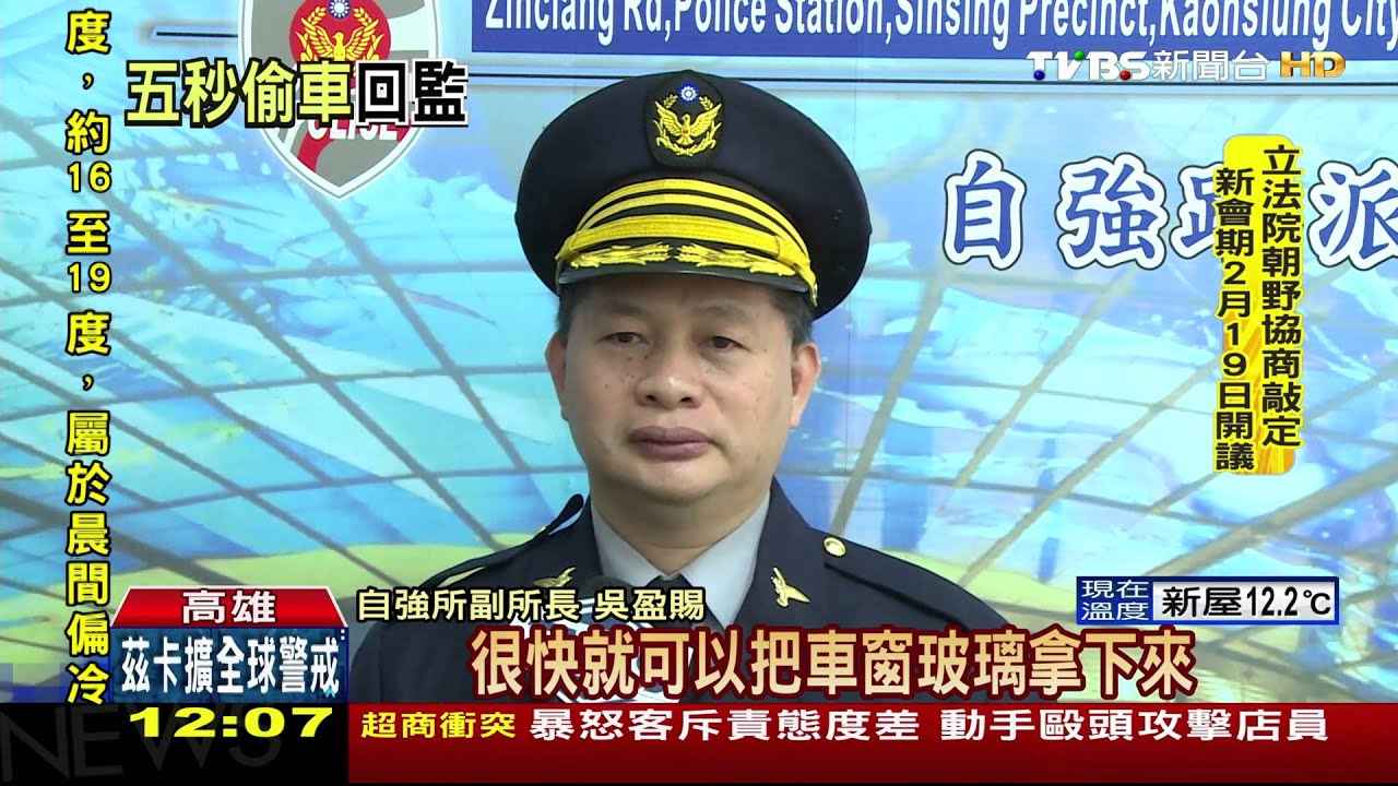 「5秒」破車窗偷竊 囂張假釋犯月偷20起