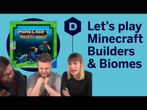 Minecraft: Builders and Biomes board game playthrough - THE CUBE