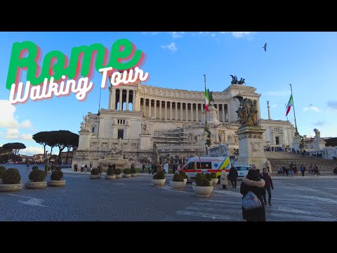 Rome Walk From Piazza Venezia To The Colosseum - Rome Walking Tour March 2023