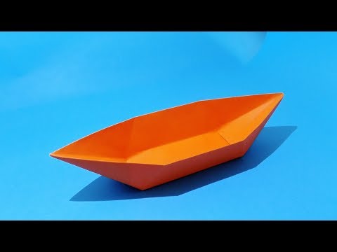 How to make a paper boat that floats - Origami boat.