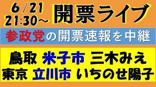 【参政党】米子市議会選挙『三木みえ』候補、立川市議会選挙『いちのせ陽子』候補の開票速報ライブ！～鳥取県米子市＆東京都立川市～