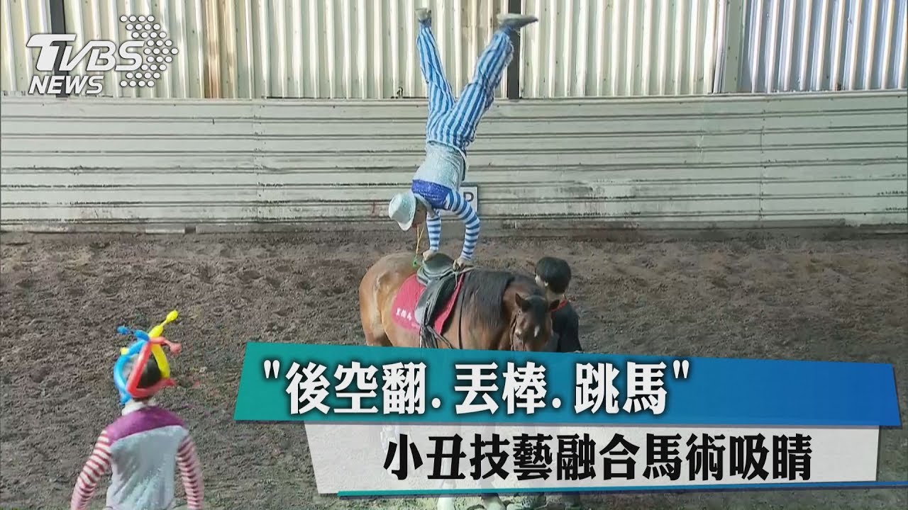 「後空翻、丟棒、跳馬」　小丑技藝融合馬術吸睛