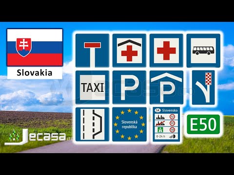 Indication Traffic-Road Signs in Slovakia (Bratislava, Košice, Prešov, Žilina, Banská Bystrica)