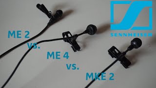 Video thumbnail for Mikrofonvergleich - Sennheiser ME 2 vs. ME 4 vs. MKE 2 by Der Elektrole