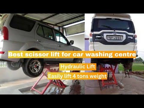 car washing lift scissor type