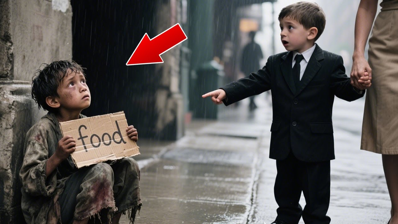 Mom, he's my brother!   Said the little boy to his millionaire mother when he saw the boy on the str