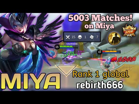 5003 Matches on MIYA! Brutal 3 Hit Kill! | Top 1 Global Miya - rebirth666 | Mobile Legends