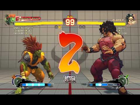 USF4 battle: ANBU_Birdman15 (Blanka) vs cacawates1 (Hugo)