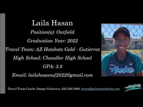 Laila Hasan Softball Skills Video - 2022 Outfield