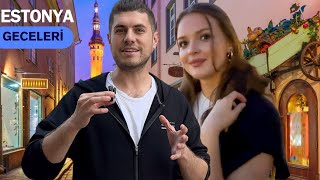 Gece Vakti Estonya Sokakları | Tallinn Beyaz Geceler - 361 🇪🇪