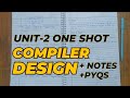 Compiler Design Unit 2 One Shot Video Previous Year Questions Solved Compiler Design Notes