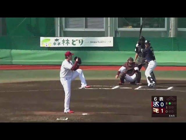 【ファーム】支配下登録を目指すイーグルス・引地秀一郎が6回無失点の好投を見せた!! 2022年4月19日  東北楽天ゴールデンイーグルス 対 東京ヤクルトスワローズ