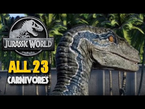 All 23 Carnivores Eating Humans - Jurassic World Evolution (4K 60FPS)