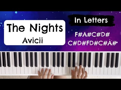 The Nights - Avicii (Piano Tutorial in Letters) #thenightsavicii #aviciithenights #thenights