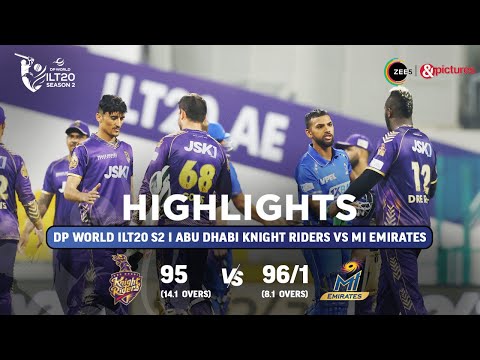 ILT20 S2 | हिंदी - HIGHLIGHTS | Abu Dhabi Knight Riders V/S MI Emirates - T20 Cricket | 23rd Jan