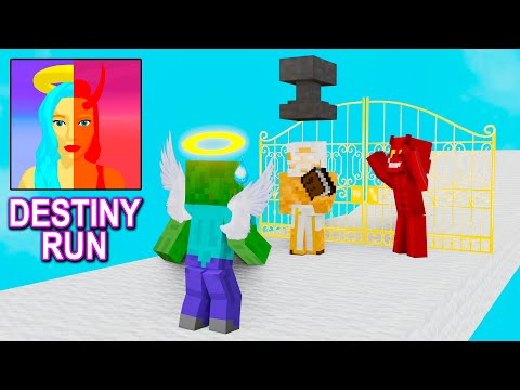 Monster School: DESTINY RUN 3 CHALLENGE - Minecraft Animation
