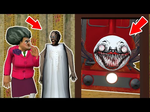 Granny vs Scary Teacher vs Choo Choo Charles - funny horror animation (60 min. comedy animations)