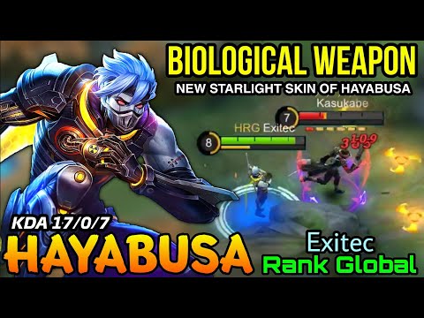 Hayabusa Biological Weapon Perfect Plays , New Starlight Skin - Top Global Hayabusa by Exitec - MLBB