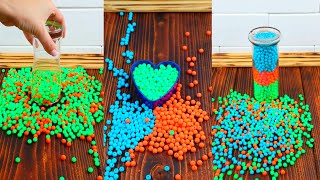 Oddly satisfying Reverse video. Compilation Colorful Beads. No talking, no music #1