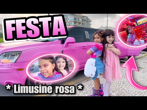 FUI PRA FESTA DE RICO NA LIMUSINE ROSA * se arrume comigo * @mariaflormascarenhas