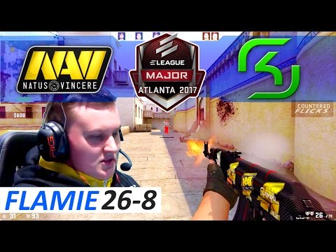 flamie 26-8 POV / NaVi vs SK / Dust 2 / CS:GO ELEAGUE Major 2017