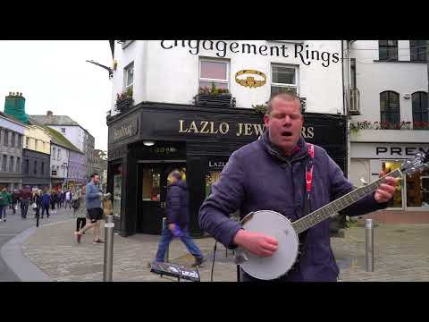 Robin Hey Busking in Galway Ireland - The Wild Rover