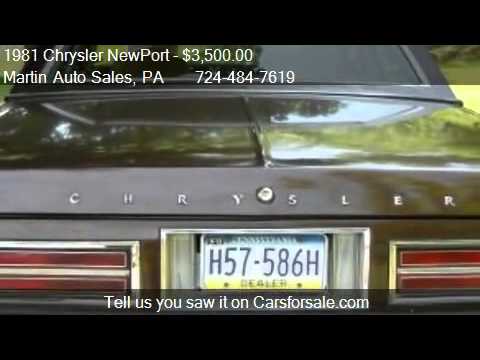 1981 Chrysler NewPort 4 DOOR SEDAN - for sale in WEST ALEXAN