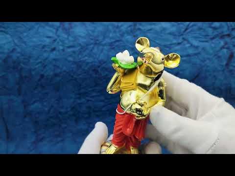 Mushak (Mouse) Vahan Standing with Modak for Lord Ganesha video