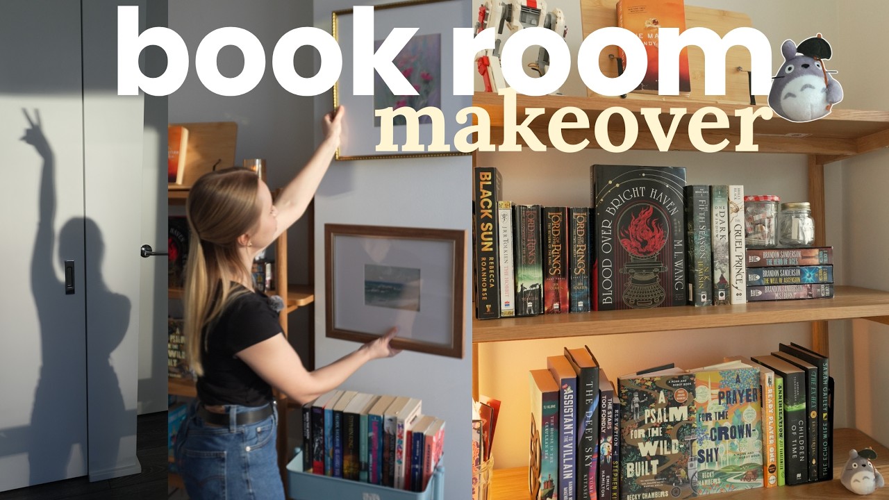 Setting up my cozy dream home library! 📚 hobby room makeover for rest & productivity