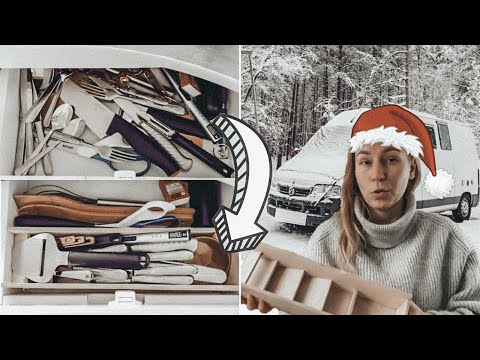 Retkeilyauton pikkukeittiön mullistava diy laatikonjakaja 🍴🚐💨  3kpl JOULULAHJAT RETKEILYAUTOON 2020