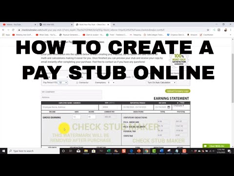 Editable Paycheck Stub