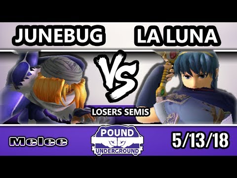 Pound Underground - Junebug (Sheik) Vs. MSF | La Luna (Marth) - Smash Melee Losers Semis