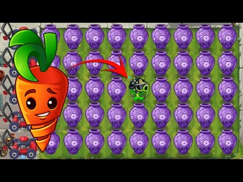 PvZ 2 Survival  - All Pea Vasebreaker & Gatling Fusion Vs All Zombies - Who Will Win?