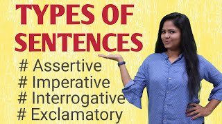 Types Of Sentences / Assertive Or Declarative, Imperative, Interrogative ,Exclamatory.