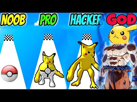 Pokeyball Run in NOOB vs PRO vs HACKER vs GOD (Level 26 - 84)