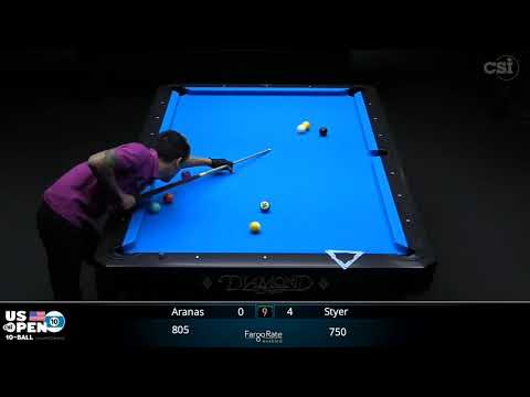 QUICK BILLIARDS:  Tyler Styer vs James Aranas 2019 US Open 10 Ball Championship