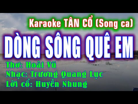 Karaoke Dòng sông quê em | Beat chuẩn âm thanh cực hay