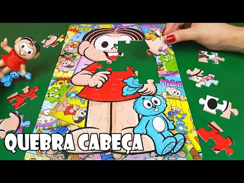 Aprendendo a Montar Um Quebra Cabeça Fofo Da Turma Da Mônica