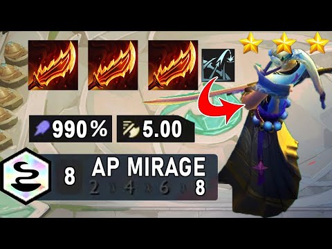 AP Mirage Yone 3 Star | 990 AP with Scoped weapon + AttackSpeed 5.0 | TFT SET 7.5 Dragonlands