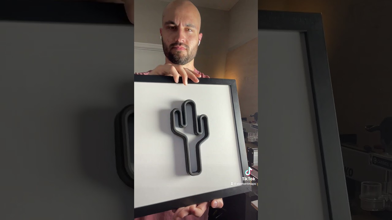 Cactus art for your cactus-less wall  #art #cactus #desert #handmade