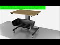 Rocelco MSD-28 Mobile Standing Desk
