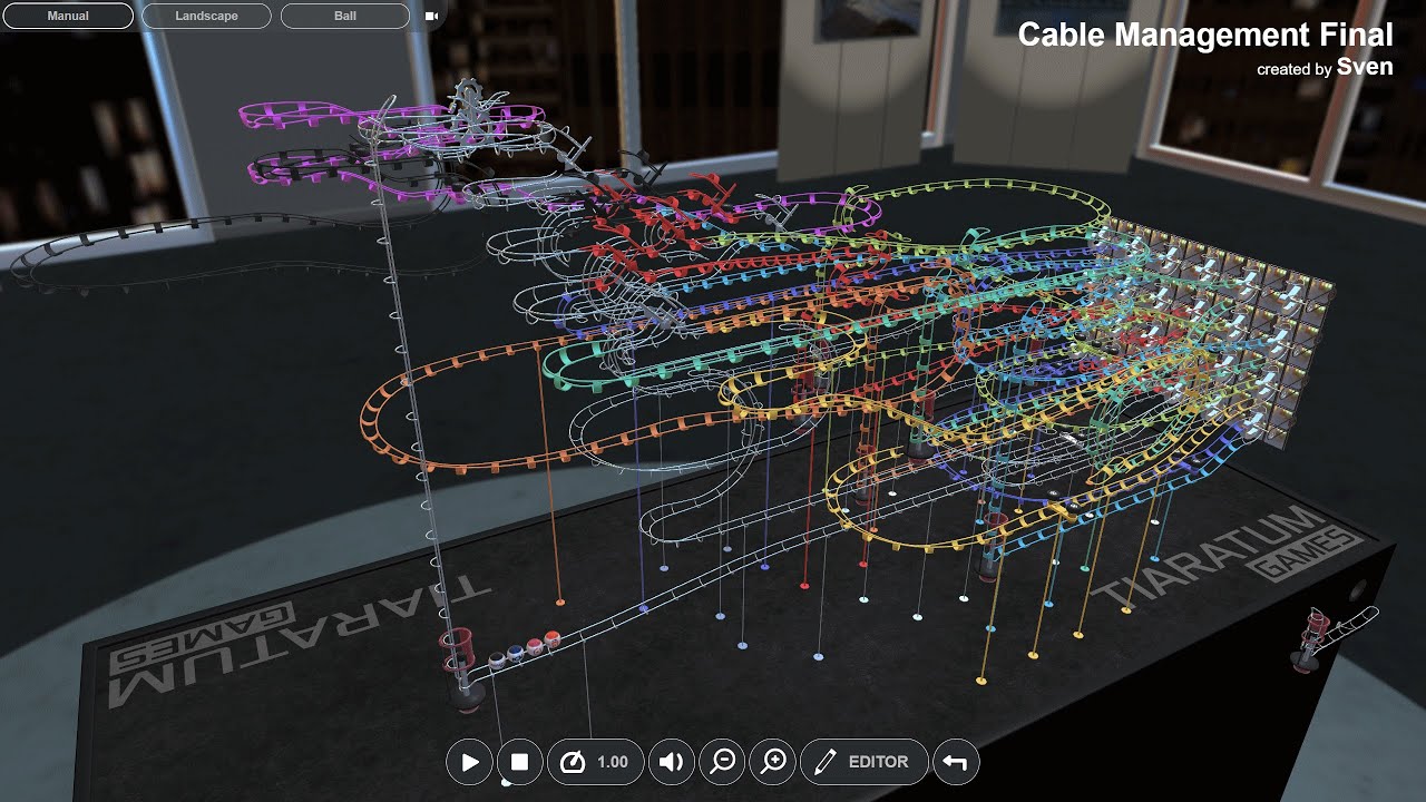 Marble Run Simulator - Cable Management Machine
