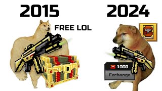 Golden Friend 2015 VS 2022 Pixel Gun 3D