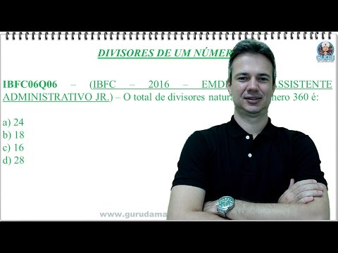 IBFC09NMQ06 - IBFC - 2016 - EMDEC - DIVISORES DE UM NÚMERO