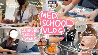 med school vlog 🩺 NUS clinical skills week 💉finals prep ft. med lib and food! 🌻 study vlog 📖