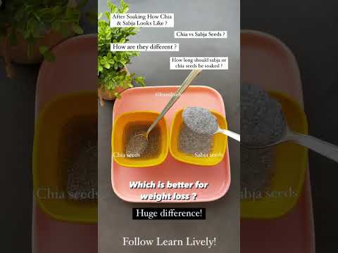 Chia seeds vs Basil seeds | Difference between chia and sabja seeds ? Which is better for weightloss