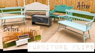 Furniture Flips - Benches - IOD Decor Moulds - Shabby Chic - Trash to Treasures - Upcycled Furniture